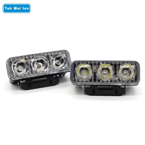 Luces De Circulación Diurna LED DRL para coche, 2 unidades/juego, lámpara de trabajo, fuente de estilismo, luz de día de estacionamiento impermeable para todoterrenos 4WD 4X4 SUV, Tak Wai Lee ► Foto 1/6