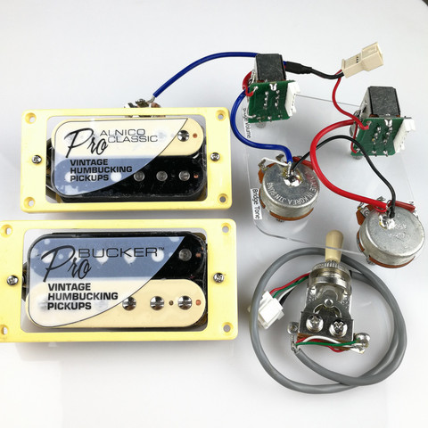 Pastilla de cebra Humbucker con arnés de cableado Pro para EPI, guitarra eléctrica Alnico, LP estándar, 1 Juego ► Foto 1/4