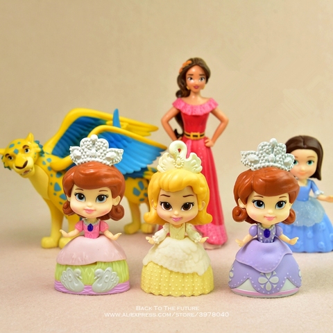 Sofia de Disney-figura de acción de la primera princesa, modelos de 8-12cm, versión Q, colección de muñecos de Anime, modelo de juguete para niños, regalo ► Foto 1/6