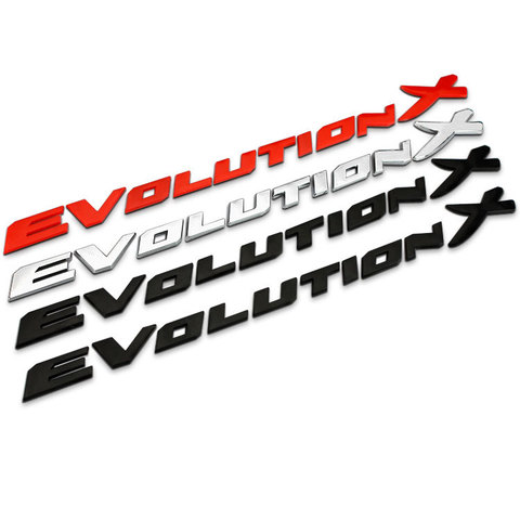 Evolution X-emblema de plástico ABS con letras para coche, insignia de reacondicionamiento de maletero, pegatina 3D para Mitsubishi Lancer EVO ► Foto 1/4