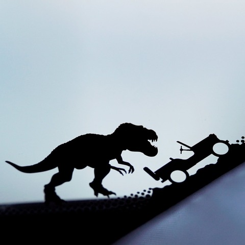 Pegatina de coche para Jeep t-rex, calcomanías de Tiranosaurio rex, pegatina de vinilo de dinosaurio para decoración de ventana de coche, coche y portátil ► Foto 1/6