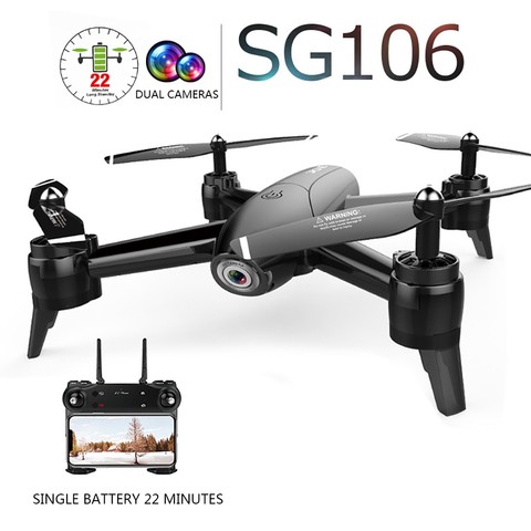 Drone SG106 WiFi FPV Drone RC Drone 4K cámara de flujo óptico 1080P HD Cámara Dual de Video aérea RC Quadcopter aviones giroscopio Juguetes ► Foto 1/6