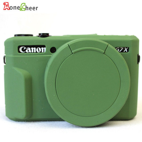 Buen cuerpo protector caso para Canon G7X Mark 2 G7X II G7X2 G7XII con de lente de silicona suave de caucho de silicona bolsa de la cámara ► Foto 1/6