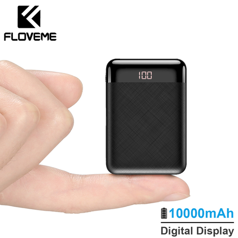 Banco de energía FLOVEME 10000mAh mi ni mi banco de energía para iPhone Xiaomi Powerbank 2USB Paquete de batería externa portátil cargador ► Foto 1/6