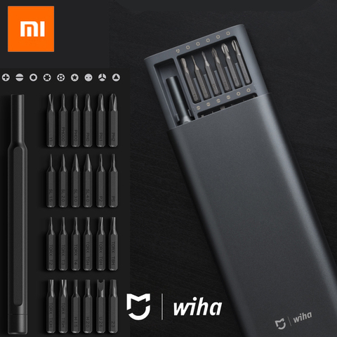 Xiaomi-Kit de tornillos Mijia Wiha de uso diario, 24 brocas magnéticas de precisión, caja de aluminio, atornillador, Kit de hogar inteligente xiaomi ► Foto 1/6