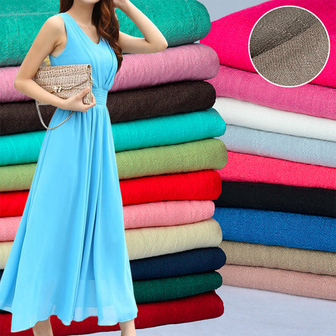 Vestido de lino suave de 50x150cm tela de algodón bricolaje, ropa hecha a mano de retazos ► Foto 1/6