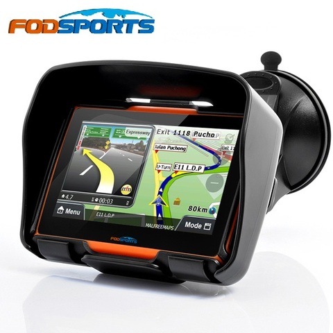 Fodsports actualizado 256M RAM 8GB Flash 4,3 pulgadas Moto GPS navegador impermeable Bluetooth motocicleta gps navegación del coche mapas gratis ► Foto 1/6