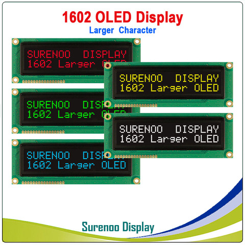 Pantalla OLED Real, nivel militar, más grande, 1602, 162 caracteres, módulo LCD, pantalla LCM, WS0010, compatible con Serial SPI ► Foto 1/1