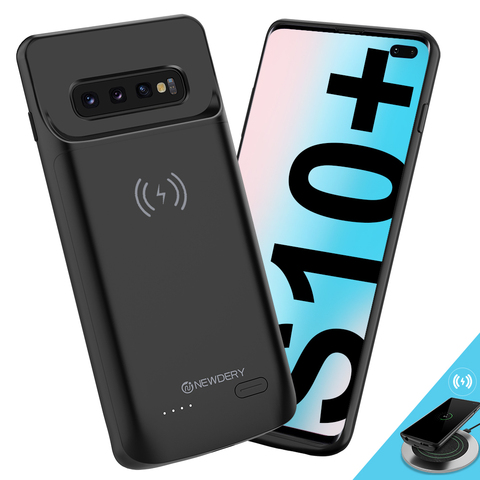 Funda de batería para Samsung Galaxy S10E S10 S10 Plus, carcasa de carga inalámbrica Qi Compatible con power Case para S10E S10 S10 Plus, color negro ► Foto 1/6