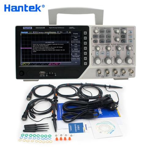 Hantek oficial DSO4254B osciloscopios digitales USB 250 MHz 4 canales PC portátil Osciloscopio portátil herramienta de diagnóstico ► Foto 1/6