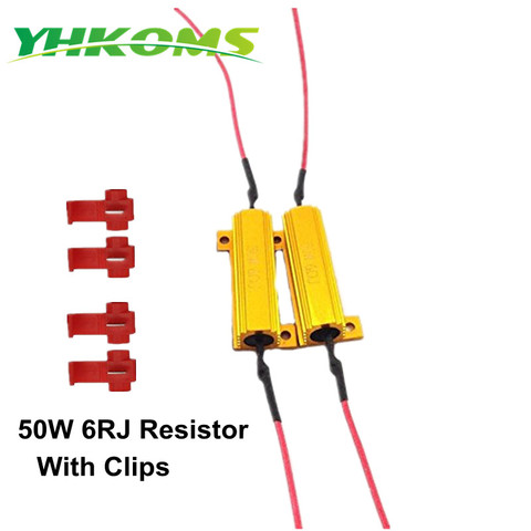 YHKOMS-resistencia de carga LED de 6ohm, 50W, 6RJ, para soldar hiperflash, Canbus, señal de giro, luz trasera, tipo Universal ► Foto 1/6
