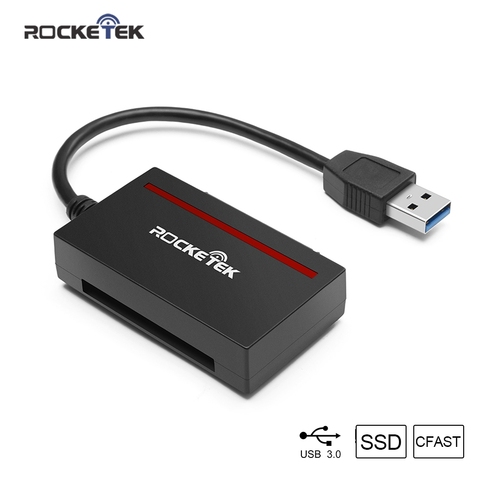 Rocketek CFast 2,0 lector de adaptador USB 3,0 a SATA CFast 2,0 de tarjeta y 2,5 