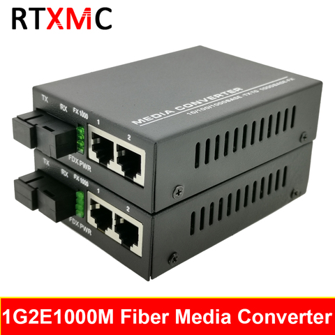 Puerto de fibra 1G2E 1,25G, interruptor Ethernet Gigabit, 2*10/100/1000M, 2 puertos, 1,25G, fibra 2 RJ45, convertidor de medios de fibra óptica PCBA ► Foto 1/6