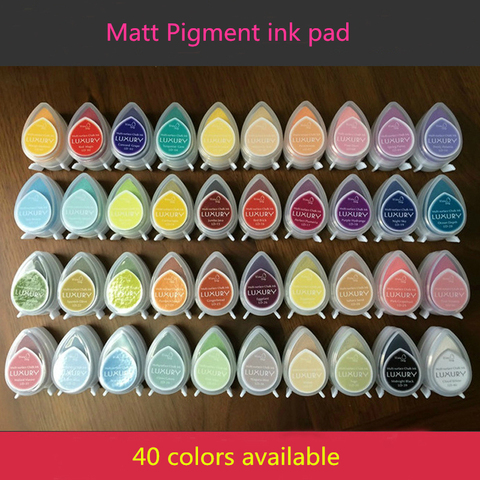 (5 unids/lote) decorativo colorido gota de agua pigmento matt almohadilla de tinta de viscosidad inkpads para estampación/psiquiatra películas/polvo de relieve ► Foto 1/1