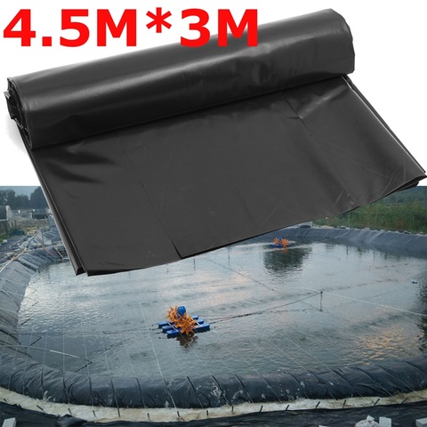 Delineador impermeable de 0,2mm para estanque de peces, delineador de película reforzada para piscinas para jardín, HDPE, garantía de trabajo pesado para paisajismo, estanque de piscina, 4,5x3m ► Foto 1/1