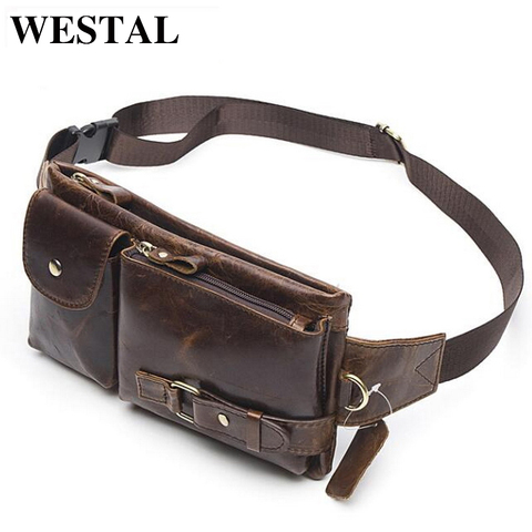 WESTAL riñonera hombre bolso de cintura Fanny Hombres de La Moda