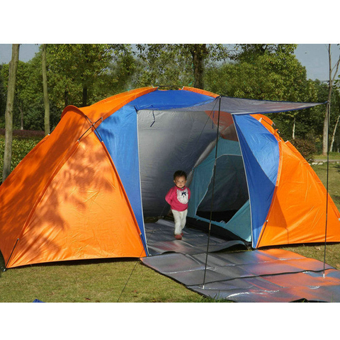 5-8 personas tienda de campaña grande doble capa impermeable dos dormitorios tienda de viaje para fiesta familiar viaje pesca 420x220x175CM ► Foto 1/6