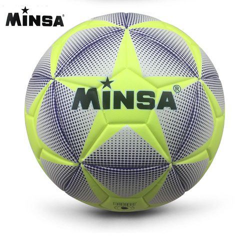 Nueva Marca MINSA, balón de fútbol de alta calidad A ++, balón de fútbol de PU estándar, balones de entrenamiento, fútbol oficial, talla 5 y talla 4 bal ► Foto 1/6