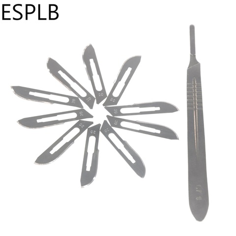 Cuchillas quirúrgicas de acero al carbono ESPLB #23/22/21/20/11, cuchillo de corte de bisturí con mango #4/3, cuchillo para animales, herramientas de reparación de PCB DIY ► Foto 1/6