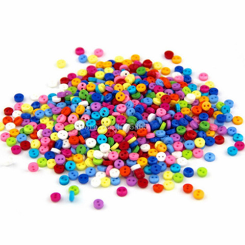 150 Uds colores mezclados 2 agujero redondo 6mm arte de coser botones de plástico para manualidades, para coser, manualidades, fabricación de joyas, tejer 7NK92 ► Foto 1/2