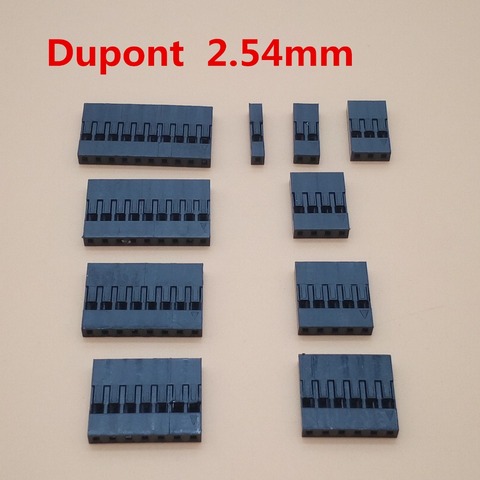 100 unids Dupont de la cáscara de plástico de macho de una sola fila 2,54mm 1 P/2 P/3 P/4 P/5 P/6 P/7/P/8 P/9 P/10 P vivienda conectores ► Foto 1/6