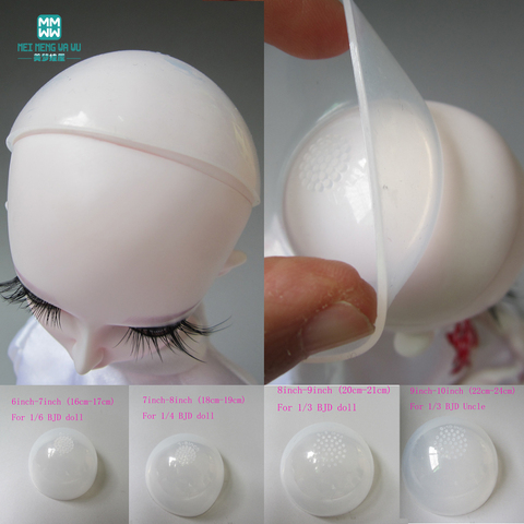 De silicona transparente peluca tapa de protección de la cubierta para 1/6 de 1/4 de 1/3 BJD DD SD MSD YOSD muñeca Accesorios ► Foto 1/6