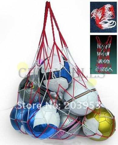 1 piezas deporte al aire libre Red de fútbol 10 bolas llevar bolsa de red deportes equipo portátil pelotas de baloncesto pelota de voleibol bolsa de red ► Foto 1/6