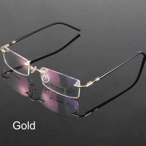 Gafas Unisex con montura de gafas de diseño conciso gafas sin montura para hombres y mujeres gafas de marca gafas ópticas ► Foto 1/6