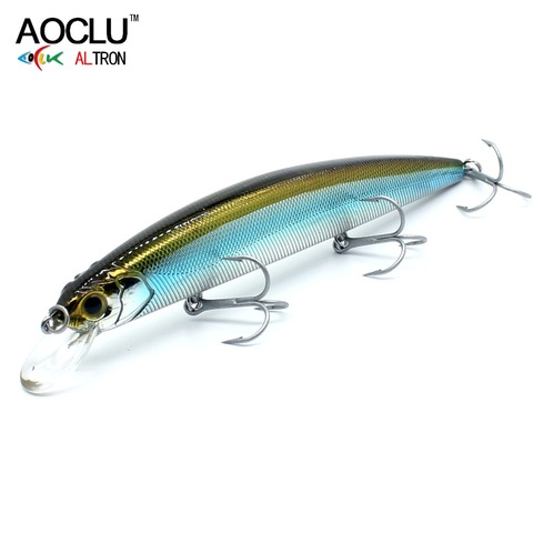 AOCLU Jerkbait wobblers 7 colores 13 cm 20,0G cebo duro Crank Minnow pesca señuelos bajo agua salada fresca 4 # VMC anzuelos ► Foto 1/6