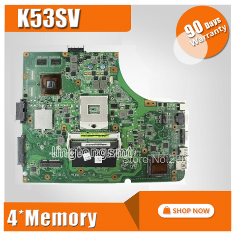 K53SV placa base REV 2,1 de 2,3 3,0 y 3,1 para ASUS X53S A53S K53SC P53S K53SM placa base de computadora portátil K53SV placa base K53SV placa base ► Foto 1/6