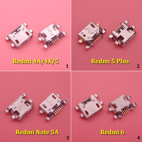 Conector Micro USB de 5 pines para Xiaomi Redmi 4A 4X 5 plus 5 plus 6 Note 5A, 10 Uds. ► Foto 1/1