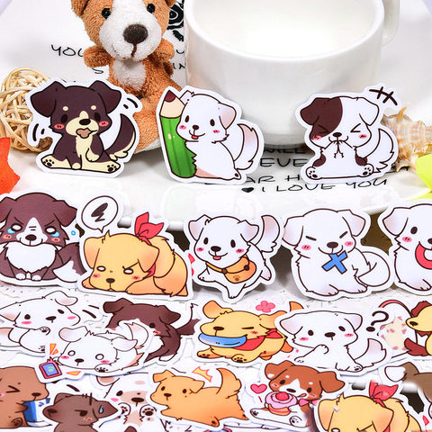 40 piezas kawaii perros lindos de la historieta scrapbooking pegatinas/etiqueta decorativa/DIY/niños ► Foto 1/4