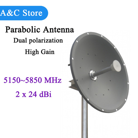 5ghz 5,8 ghz 48dBi antena Mimo antena parabólica polarización dual 5150 ~ 5850MHz para control remoto transmisión de señal personalizado ► Foto 1/6