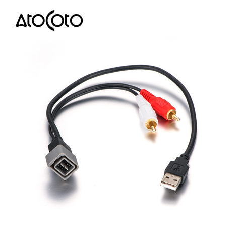 AtoCoto-Cable de retención de entrada para coche, interfaz de Pin OEM de Radio 8, puerto USB, reemplazo de Audio para Nissan, USB-NI1 ► Foto 1/6