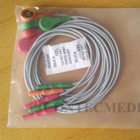 Cable ECG plomo de CONTEC TLC9803, 3 canales, ECG Holter, sistema de grabadora de monitoreo, solo Cable ► Foto 1/1
