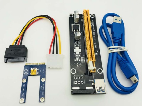 Tarjeta elevadora USB 3,0 PCIe 1x a PCI Express x16 para ordenador portátil tarjeta gráfica externa GDC Miner mini PCIe a PCI-e ranura para minería BTC ► Foto 1/6