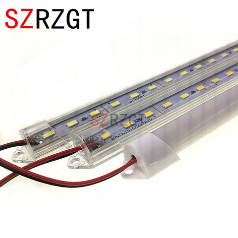 5 uds * 50cm DC12V SMD 5730 LED duro rígido LED tira de luz con forma de barra de aluminio shell + cubierta de la pc de la barra de luz LED 5730 ► Foto 1/5