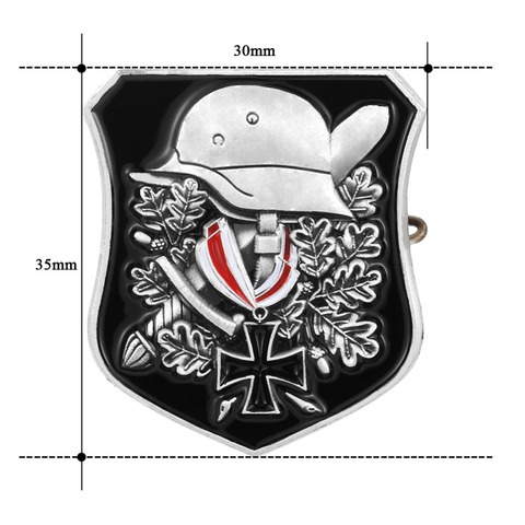 WW2 de la Segunda Guerra Mundial alemán insignia con casco Pin ► Foto 1/3
