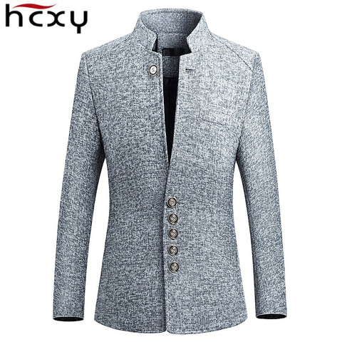 HCXY chaqueta de los hombres de la primavera de 2022 nuevo estilo chino Casual de negocios Collar hombre Chaqueta Slim Fit chaqueta tamaño m-5XL ► Foto 1/5