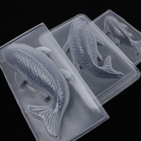 Nuevo 3D peces Koi forma pastel plástico Chocolate azúcar de gelatina molde de artesanías arroz molde para tarta DIY moldes de decoración para hornear Herramienta 3 tamaños ► Foto 1/6