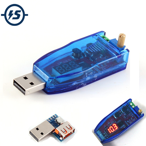 DC-DC-módulo de fuente de alimentación de 5V a 3,3 V, 9V, 12V, 24V, USB, reductor ajustable, buck-boost, salida DC 1,0 V-24V con funda ► Foto 1/6