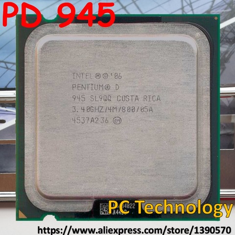 Original Intel Pentium PD 945 escritorios pd945 CPU Pentium D 945 de 3,4 GHz de 4M 800MHz LGA775 envío gratis envío en 1day ► Foto 1/4