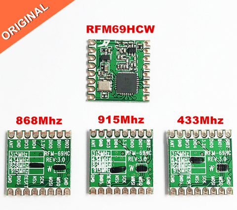 RFM69 RFM69HC RFM69HCW programable, 433Mhz a 868Mhz, 915Mhz, MÓDULO TRANSCEPTOR RF módulo ORIGINAL reemplazar RFM22B ► Foto 1/2