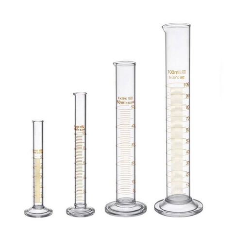 Juego de cilindro de medición graduado de vidrio grueso 5ml 10ml 50ml 100ml de vidrio con dos pinceles ► Foto 1/6