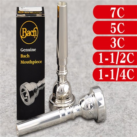 Vincent Bach-boquilla de trompeta estándar, serie 351, 3C, 5C, 7C, 1.5C, chapado en plata ► Foto 1/6