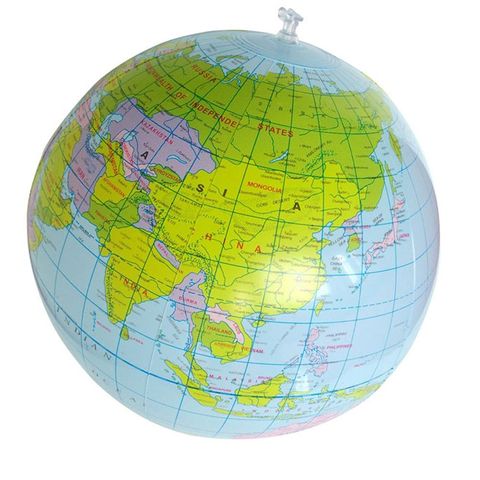 Globo inflable de 40CM para niños, juguete educativo de geografía, mapa de PVC, pelota de playa ► Foto 1/6