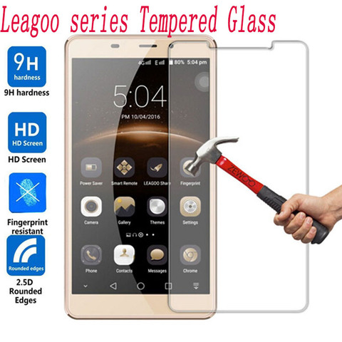 2 unids Protector de pantalla para teléfono móvil para Leagoo M5 más M8 M9 Pro KIICAA Power MIX T5 T5C de cristal templado de película protectora de pantalla ► Foto 1/6