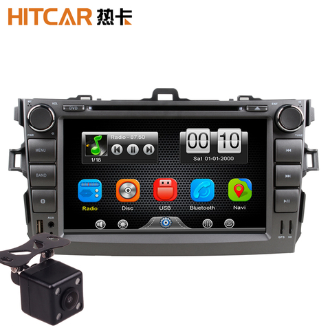 2Din en coche Dash reproductor de DVD Radio Bluetooth unidad estéreos con cámara inversa para Toyota COROLLA 07-11 (sin GPS) ► Foto 1/1
