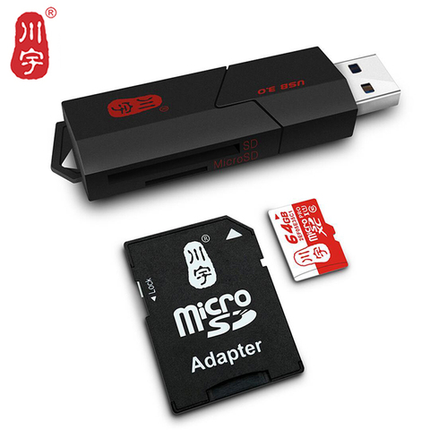 Kawau 3,0 lector de tarjetas USB, soporte máximo de 512GB, adaptador de tarjeta con ranura para tarjeta Micro SD / SD para ordenador, lector de tarjetas de memoria C307 ► Foto 1/6