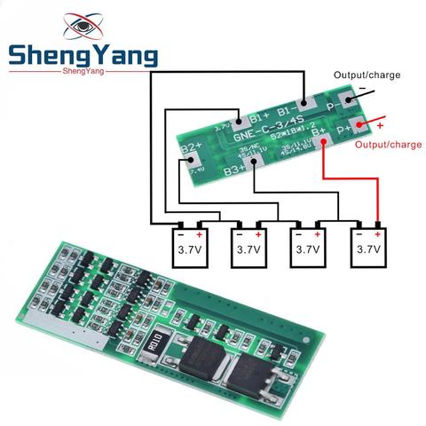 ShengYang-cargador de batería de litio de polímero 4S 8A, placa de protección para 4 series 3,7, módulo de protección de carga de iones de litio BMS ► Foto 1/6